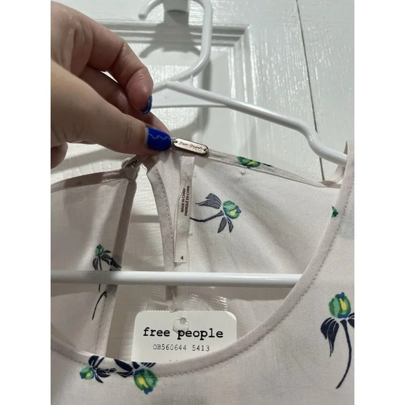 Free People Margot Slip Dress Set- 2 Dresses- Blue Polka Dot NWT - Picture 6 of 16